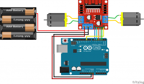 Connecting L298N DC Motor Control Bridge To The Arduino Uno
